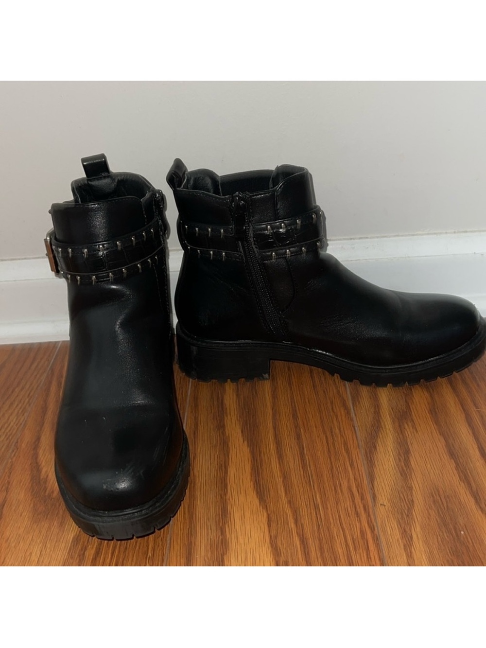 Black Studded Ankle Boots